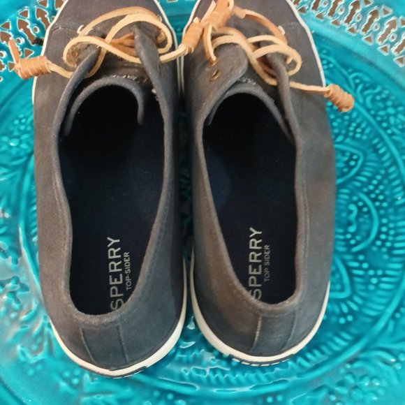 Women's Sperry Topsider Canvas Blue Pier View Sneakers 10M - Picture 6 of 7